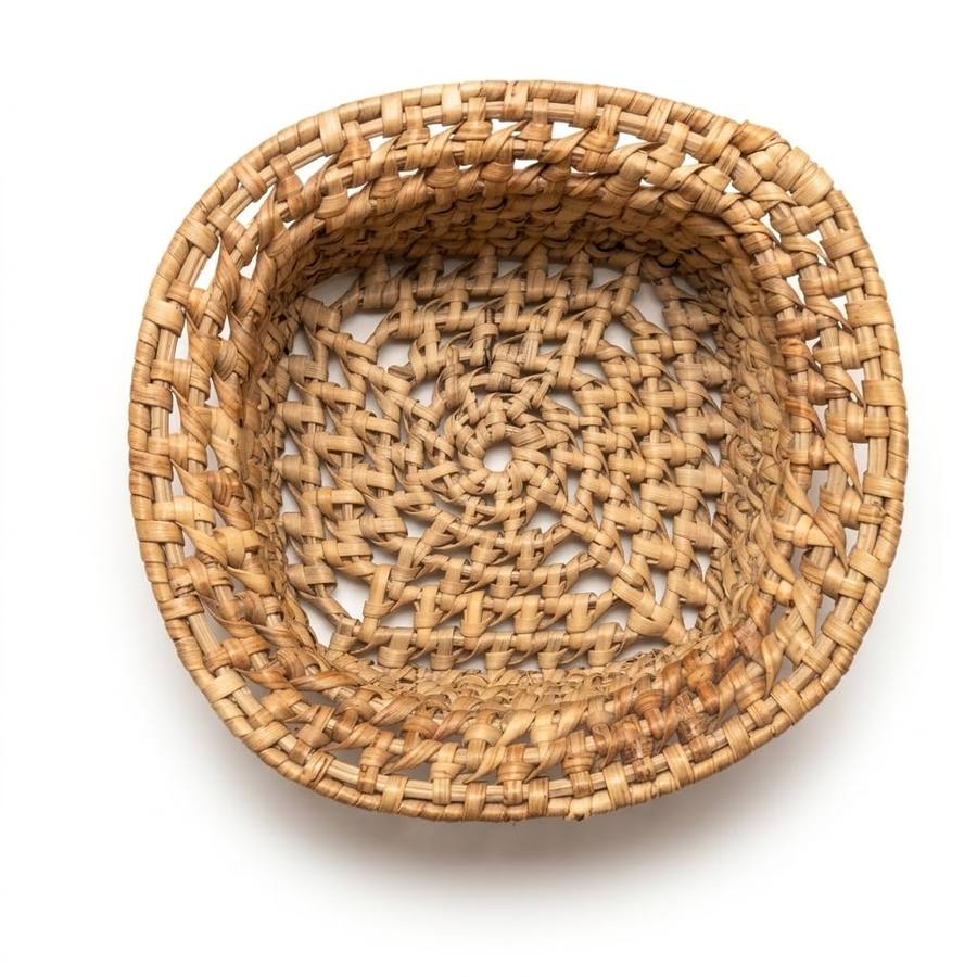 Handcrafted Square Cane Basket | Natural Wicker Storage Basket for Home Décor, Desk Organizer, Shelf Storage & Gift