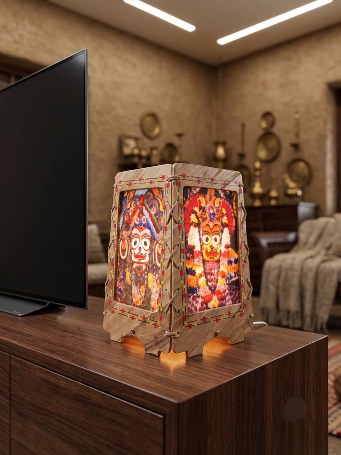 Water Hyacinth Paper Handmade Night Lamp for Bedroom | Antique Design, Table Lamp, Living Room Use, Study Room Use
