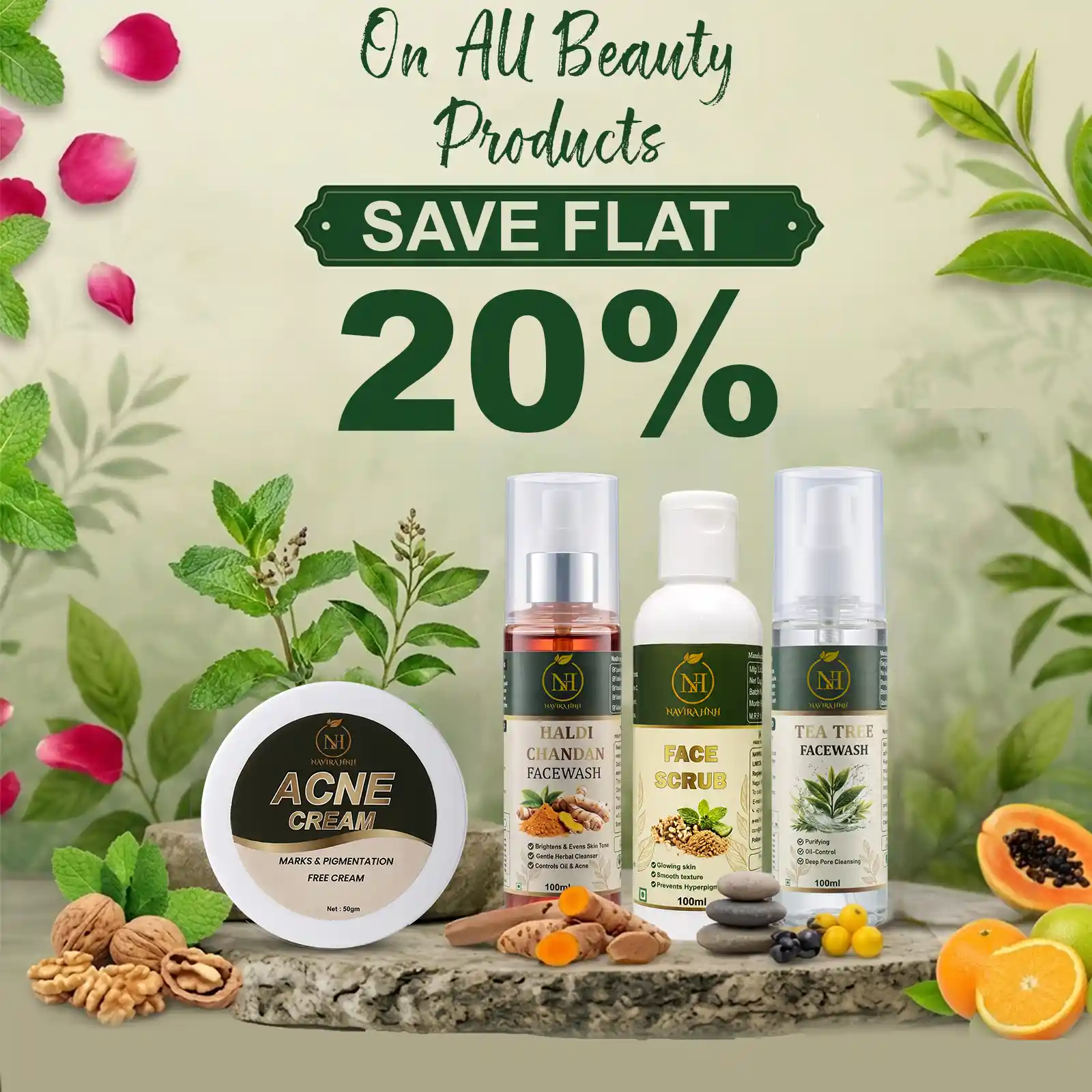 Flat 20% Off on Skincare